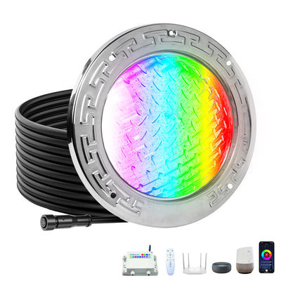 Smart Pool Light Fixture  6 " for In-ground Pool 50 ft Cord